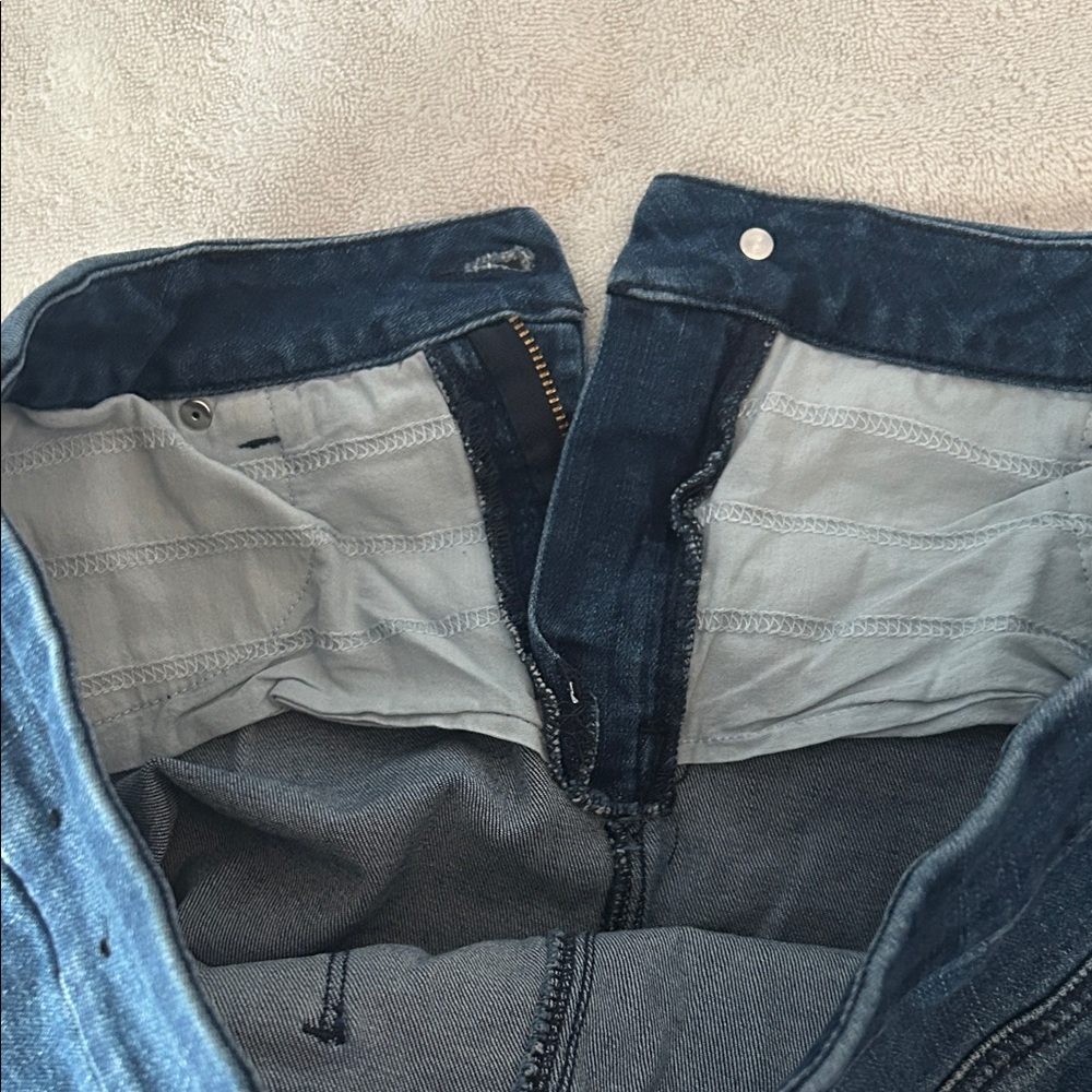 Chico’s Dark Indigo So Slimming Girlfriend Ankle Jeans with Lace Cuff. Sz 1 - Picture 7 of 13